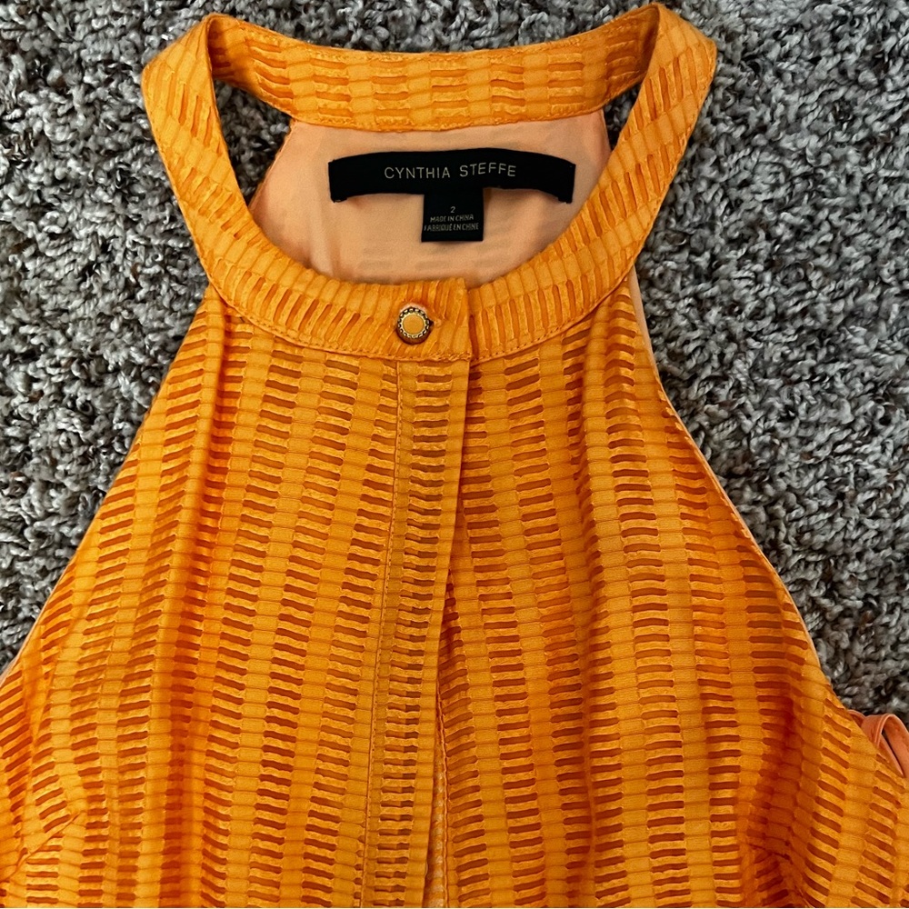NWT Cynthia Steffe Bright Orange Dress Size 2 - Picture 3 of 12